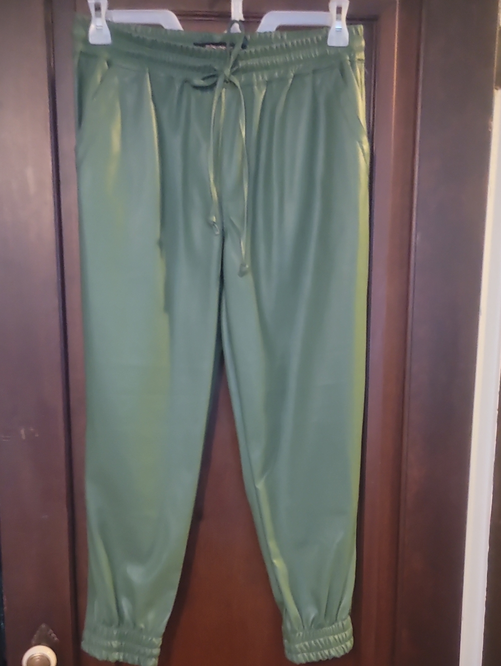 Olive Green Jogger Pants - Casual Drawstring Trousers